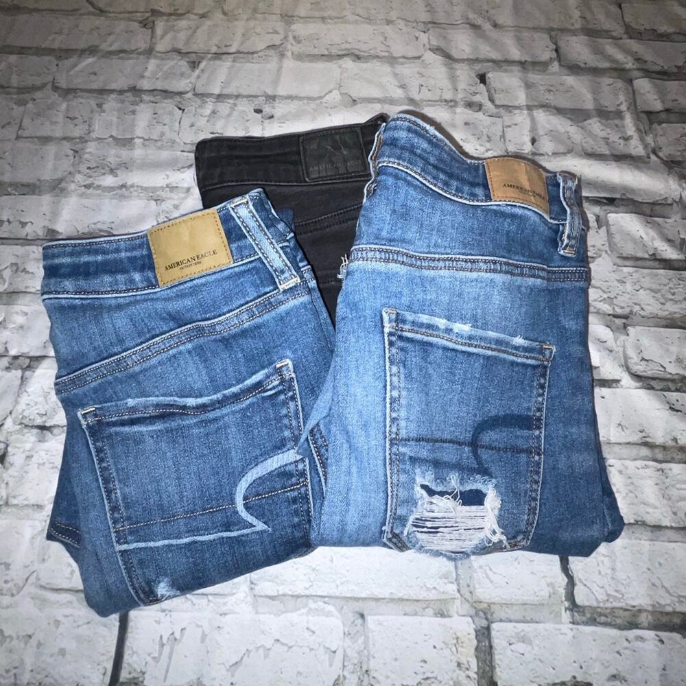 Bundle 3 Pair, Size 4 Short, AEO Jeans